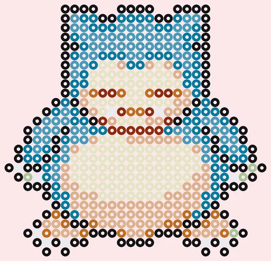 Schattige strijkkralen: kawaii Snorlax met 518 kralen