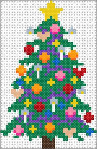 Kerst strijkkralen voorbeeld: Kerstboom
