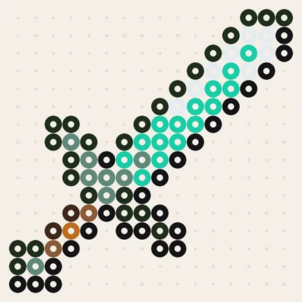 Voorbeeld Diamanten zwaard van strijkkralen