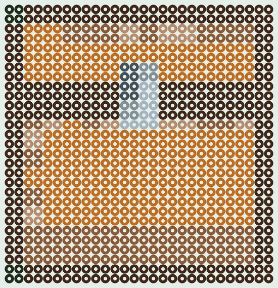 Strijkkralen Minecraft wapens en items: kist (vooraanzicht), 812 kralen
