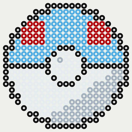 Great Ball van strijkkralen, patroon van 21 × 21 kralen