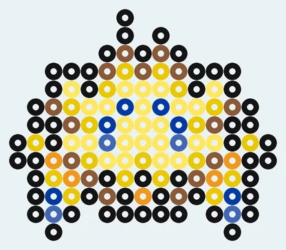 Makkelijk strijkkralen voorbeeld Joltik, maar 125 kralen