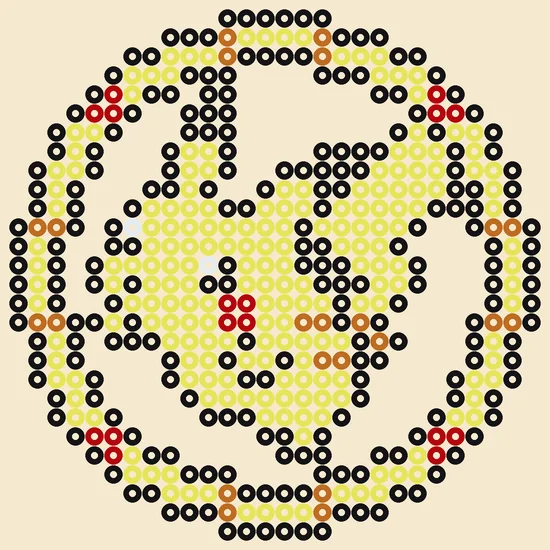 Pikachu strijkkralen: Pikachu-dromenvanger, 472 kralen