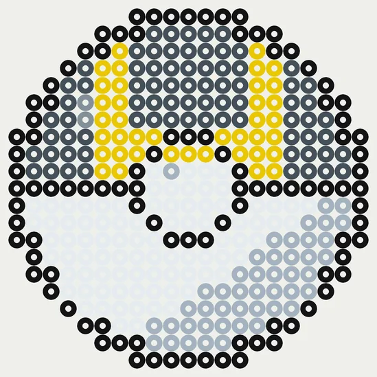 Ultra Ball van strijkkralen, patroon van 21 × 21 kralen